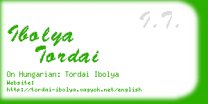 ibolya tordai business card